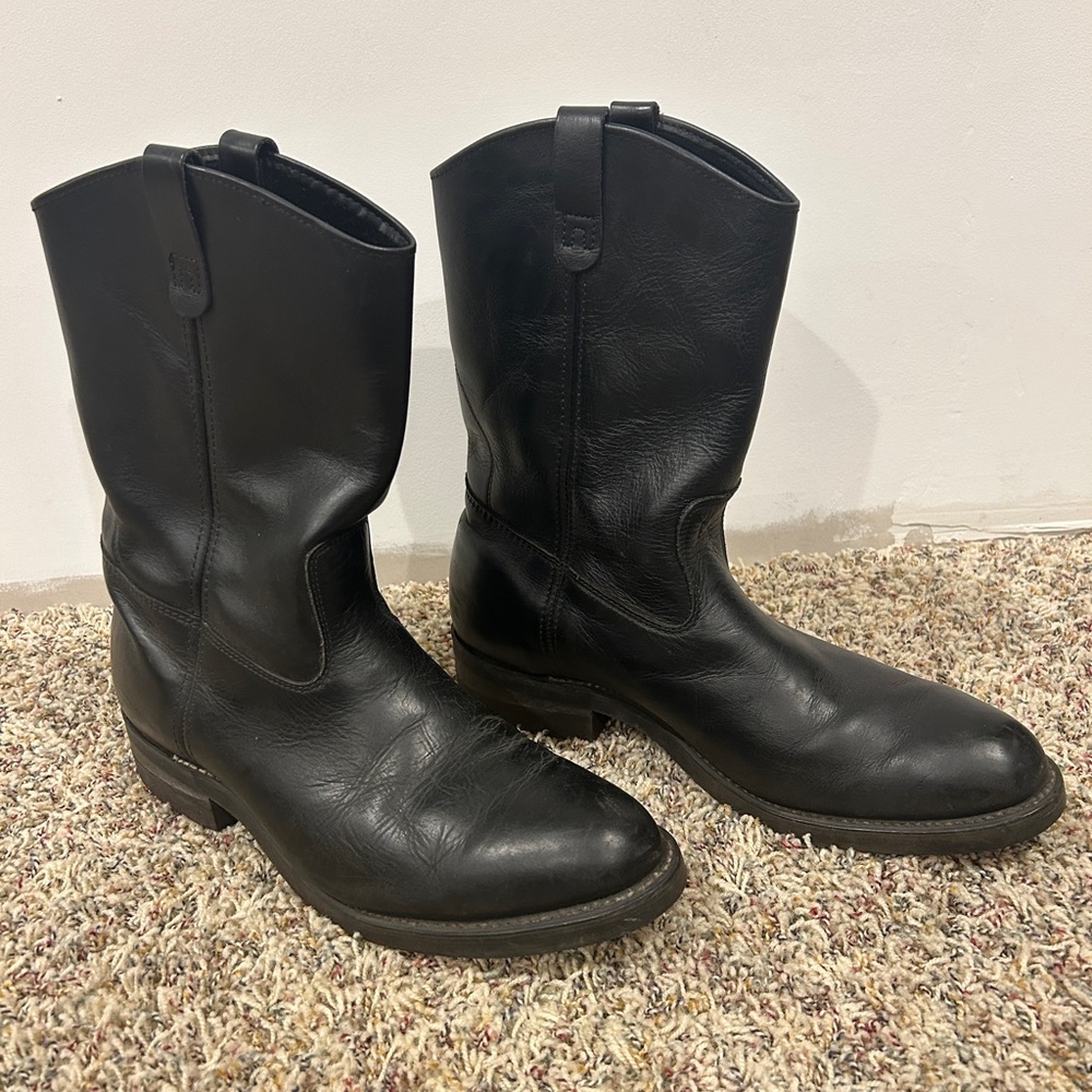 Red Wing shoes Pecos Black Leather Western work Boots